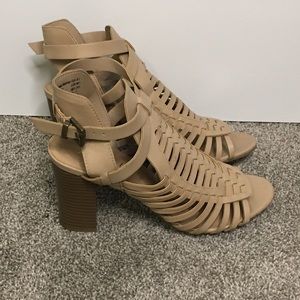 Size 8.5 sandals with block heel